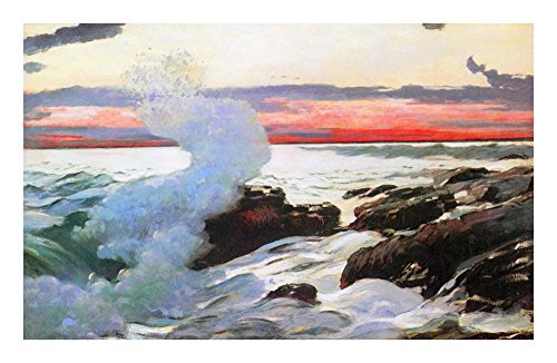 Global Gallery Winslow Homer West Point Prouts Neck 1900-Giclee on Paper Print-Unframed-13 5/8 x 22 in Image Size, 13 5/8" x 22"