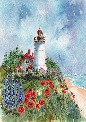 Toland Home Garden Chatham Light 12.5 x 18 Inch Decorative Summer Cape Cod Lighthouse Coastal Garden Flag