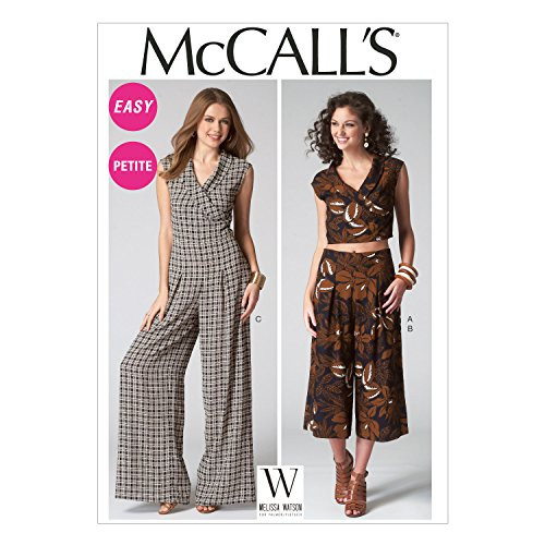 McCall's Patterns M7133 Misses'/Miss Petite Top/Pants & Jumpsuit, Size E5 (14-16-18-20-22)