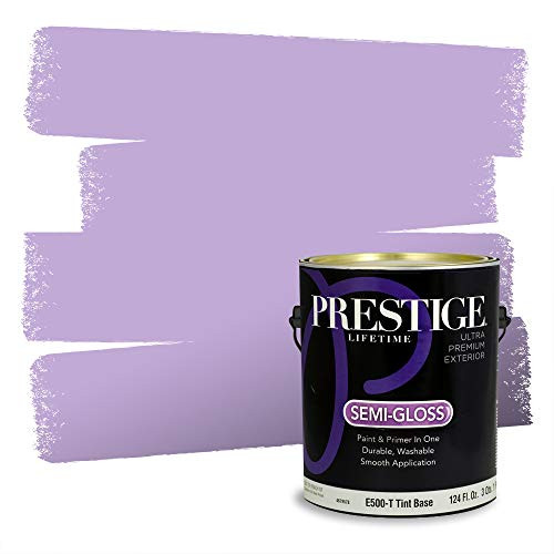 Prestige Paints E500-T-MQ4-59 Exterior Paint and Primer in One, 1-Gallon, Semi-Gloss, Comparable Match of Behr Purple, 1 Gallon, B18-Purple Gladiola