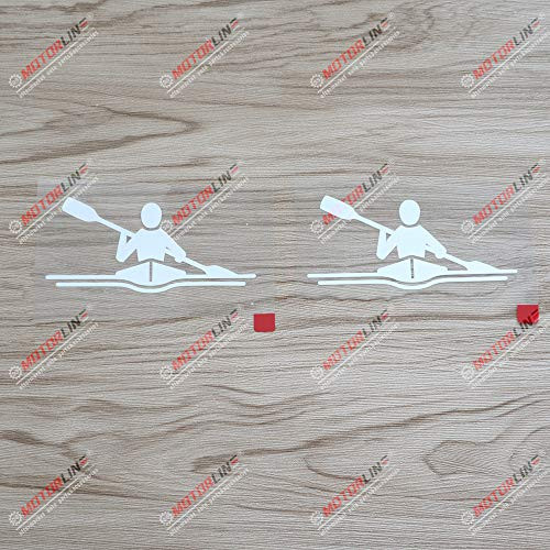 3S MOTORLINE 2X White 4'' Kayaker Sport Kayak Paddle Decal Sticker Car Laptop Window Vinyl Style b 3S MOTORLINE 2X White 4'' Kayaker Sport Kayak Paddle Decal Sticker Car Laptop Window Vinyl Style b