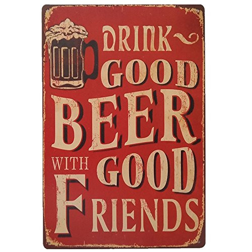DGZC Best Beer Signs Retro Tin Poster Theme Vintage Sign Bar Decoration 12" X 8"