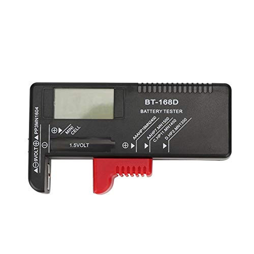 Fdit Battery Tester, VTECHOLOGY Model BT-168D Battery Checker for AA AAA C D 9V 1.5V Button Cell Batteries