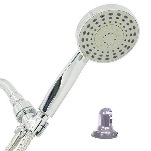 High Pressure Multi-function Handheld Shower Head, Powerful Rainfall Water Sprays Showerhead with Stainless Hose and Bracket with extra suction holder FUNTAPHANTA for A Better Shower Experience