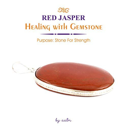 Aatm Natural Chakra Healing Gemstone Oval Shape Pendant (Red Jasper)