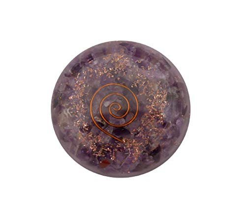 Aatm Natural Healing Gemstone Flat Orgone Stone (Amethyst)