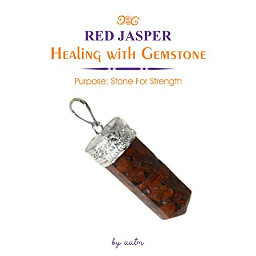 Aatm Natural Chakra Healing Gemstone Orgone Charm Pencil Pendant (Red Jasper)