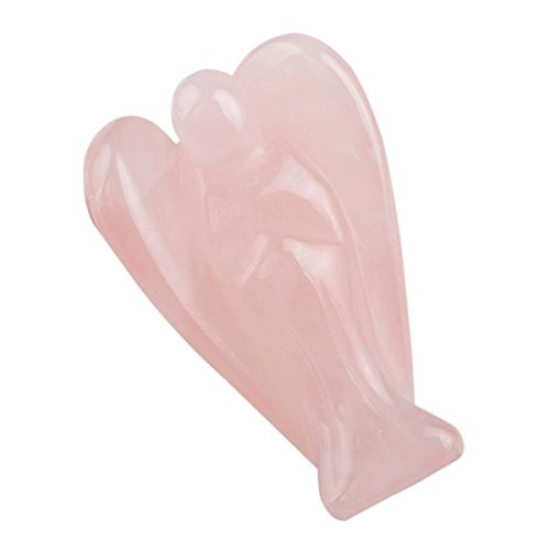 mookaitedecor Rose Quartz Guardian Angel Figurines,Crystals Gemstone Carved Mini Statue for Love,Peace & Healing 1.5 inch mookaitedecor Rose Quartz Guardian Angel Figurines,Crystals Gemstone Carved Mini Statue for Love,Peace & Healing 1.5 inch