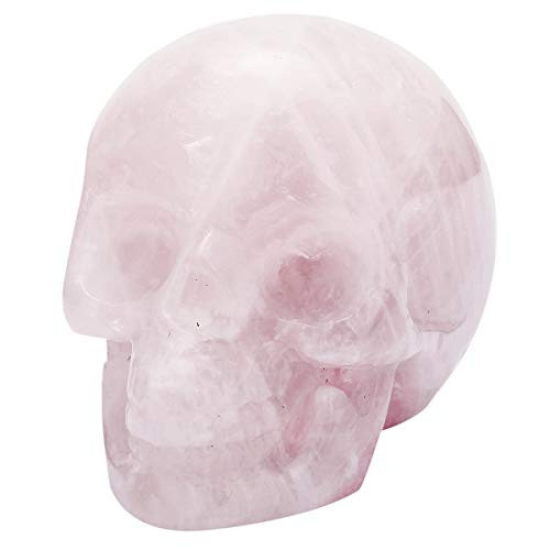 mookaitedecor 3 Inch Rose Quartz Crystal Skull Sculpture Carved Statue Healing Reiki Gemstone Collectible Figurines mookaitedecor 3 Inch Rose Quartz Crystal Skull Sculpture Carved Statue Healing Reiki Gemstone Collectible Figurines