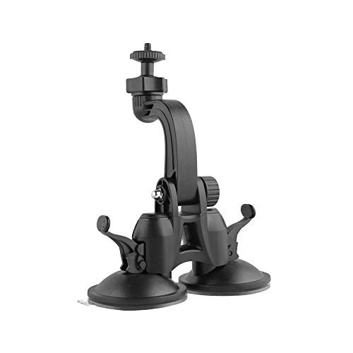 Hooshion Double Suction Cup Car Suction Cup Mount Vehicle Window Suction Cup Mount Car Windshield Mount Holder Glass Mount Desktop Mount for Gopro Max/Gopro Hero/OSMO Action