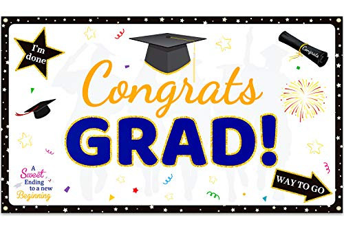 Graduation Backdrop Banner Grad Party Decorations Supplies for 2020 Graduates Photo Prop Booth