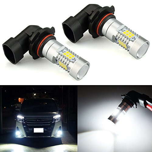 JDM ASTAR Bright White PX Chips H10 9140 9145 LED Fog Light Bulbs with Projector