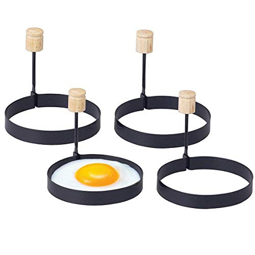 Happy Sales HSS-ERH4, Non-stick Egg Ring, Set of 4