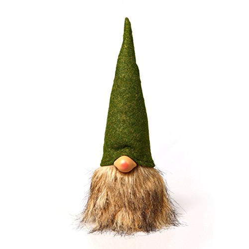 ITOMTE Handmade Swedish Gnome, Scandinavian Tomte, Yule Santa Nisse, Nordic Figurine, Plush Elf Toy, Home Decor, Winter Table Ornament, Christmas Decorations, Holiday Presents - 12 Inches, Green
