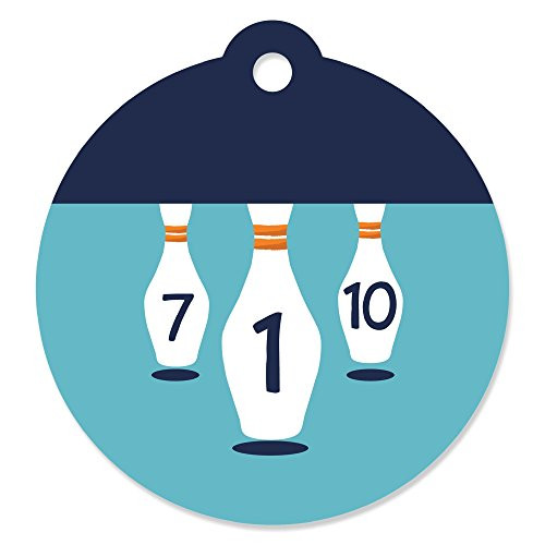 Strike up The Fun - Bowling - Birthday Party or Baby Shower Favor Gift Tags (Set of 20)