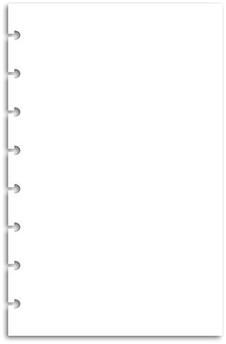 Eleven Discs Junior Blank Sheets, Premium Heavyweight Discbound Notebook Paper Refills Punched for Circa, Arc, TUL (50 Sheets)