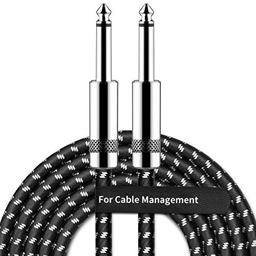 Guitar Cable 20FT 1/4 Inch Straight TS to Straight TS Electric Instrument Cable Bass Audio Cord for Electric Guitar, Bass, Keyboard, Amplifier, Pro Audio