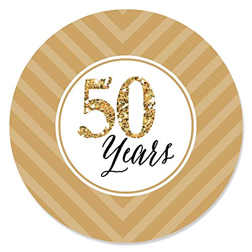 Big Dot of Happiness We Still Do - 50th Wedding Anniversary - Party Circle Sticker Labels - 24 Count