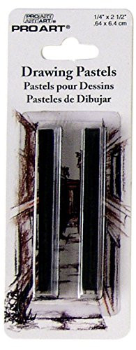 Pro Art Drawing Pastel 2 Per Card, Black HB