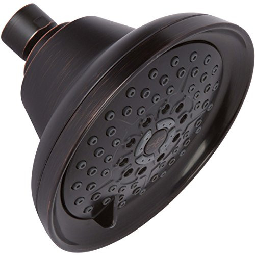 Massage Shower Head With Mist - High Pressure Boosting, Multi-Function, Massaging Rainfall Showerhead For Low Flow Showers & Adjustable Water Saving Nozzle, 1.8 GPM - Oil-Rubbed Bronze