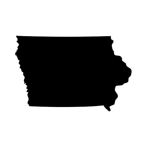 Iowa Hawkeye State Cyclone Pride Decal Sticker - Black 5" Vinyl Decal for Cars, Macbooks, and Other Laptops