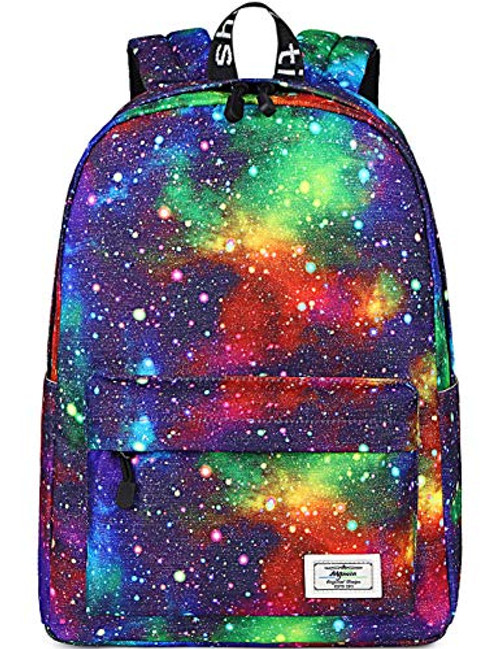 Galaxy Backpack for Girls, Kids, Teens by Mygreen, 15 inch Durable Book Bags for Elementary, Middle School Students