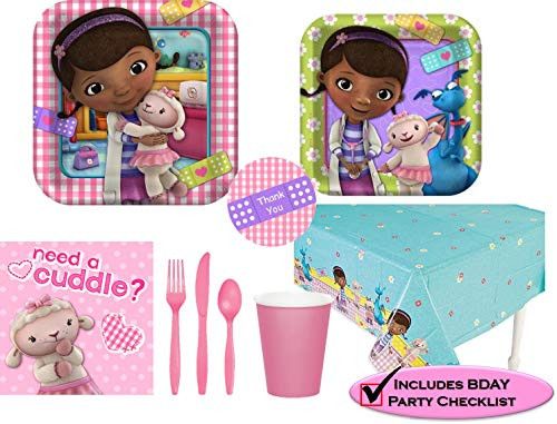 Disney Doc McStuffins Party Supplies Premium Set - Birthday Party Favors, Plates, Cups, Napkins and More!