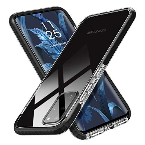 MATEPROX for Samsung Galaxy S20 Plus Case Clear Thin Slim Crystal Transparent Cover Shockproof Bumper Case for Samsung Galaxy S20 Plus/ S20+ 5G, 6.7" 2020 Released(Black)