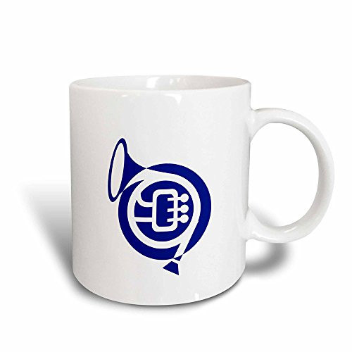 3dRose mug_164269_3 French Horn Stylized Simple Blue Magic Transforming Mug, 11-Ounce 3dRose mug_164269_3 French Horn Stylized Simple Blue Magic Transforming Mug, 11-Ounce