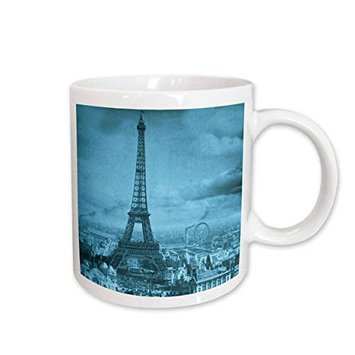 3dRose Eiffel Tower Paris France 1889 Cyan Mug, 15-Ounce 3dRose Eiffel Tower Paris France 1889 Cyan Mug, 15-Ounce
