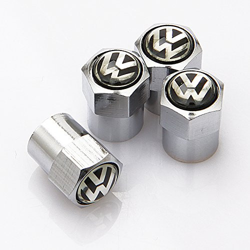 SXhhqhsm Zinc alloy Chrome Volkswagen Logo Tire Stem Valve Caps For Apply to Volkswagen? A Set of 4 plus an extra?