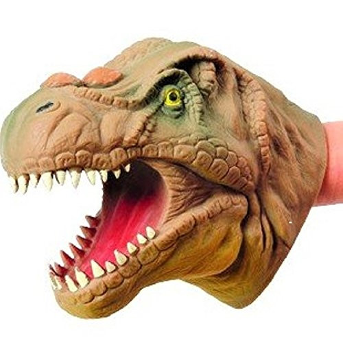 S.S. Soft Hand Puppet Rubber Realistic 6 Inch Tyrannosaurus Rex Dinosaur Hand Puppet