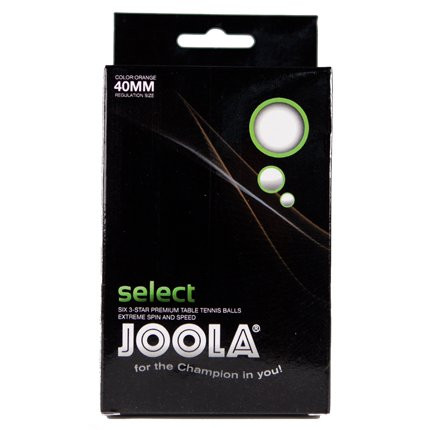 JOOLA Select 3-Star Table Tennis Balls - 6 Pack - White