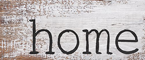 Home Typewriter Design White Wash 3 x 6 Inch Solid Pine Wood Farmhouse Stick Sign