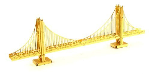Fascinations Metal Earth 3D Laser Cut Model - San Francisco Golden Gate Bridge in Gold - Rare Earth Edition