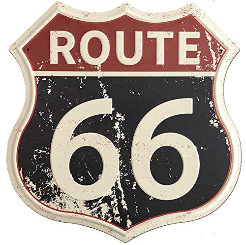 SUDAGEN Route 66 Signs Vintage Road Signs with Polygon Metal Tin Sign for Wall Decor Art 12" x 12" (Route 66) SUDAGEN Route 66 Signs Vintage Road Signs with Polygon Metal Tin Sign for Wall Decor Art 12" x 12" (Route 66)