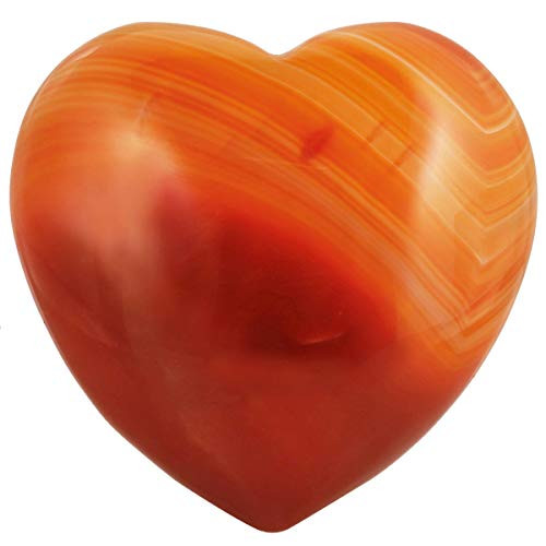 TUMBEELLUWA Healing Stones Carved Heart Puff Love Crystal Chakra Worry Reiki Pocket Palm Stone,Carnelian,Pack of 1 TUMBEELLUWA Healing Stones Carved Heart Puff Love Crystal Chakra Worry Reiki Pocket Palm Stone,Carnelian,Pack of 1