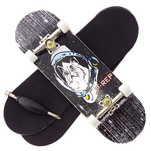 P-REP Starter Complete Wooden Fingerboard 30mm x 100mm Throwback Edition (Space Cat)
