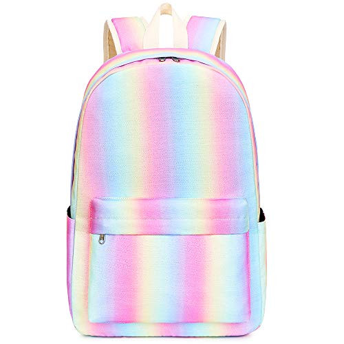 Backpack for Girls Women Teen Bookbag School bag School Backpack Lightweight Water Resistant Daypack Tie Dye (Vertical Stripes)