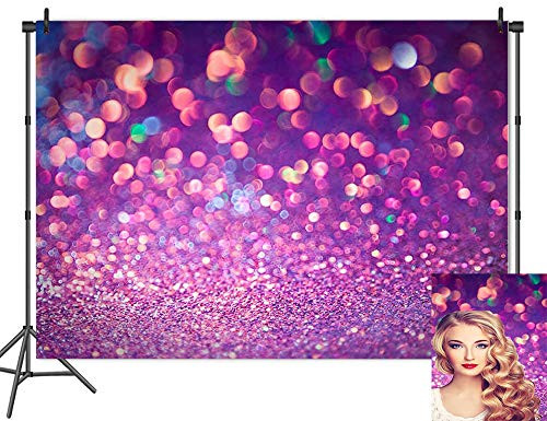 Colorful Spots Dream Light Photography Backdrop(Not Glitter) for Newborn Baby Shower Girl Birthday Party Background Photo Bokeh Shooting Studio Cake Table Banner 5x3ft