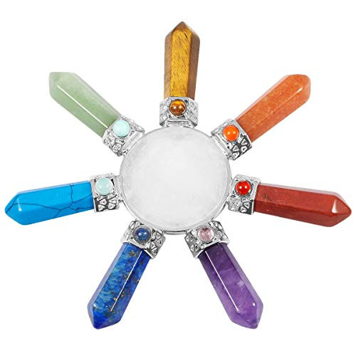 rockcloud Cone & 7 Chakra Points Energy Generator,Reiki Healing Crystal Stone,Rock Quartz rockcloud Cone & 7 Chakra Points Energy Generator,Reiki Healing Crystal Stone,Rock Quartz