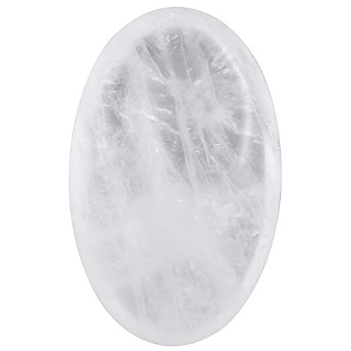 rockcloud Pack of 2 Rock Crystal Thumb Worry Stone for Anxiety, Healing Crystal Pocket Palm Stone, Oval Shape rockcloud Pack of 2 Rock Crystal Thumb Worry Stone for Anxiety, Healing Crystal Pocket Palm Stone, Oval Shape