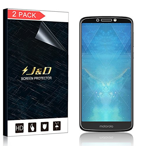 J&D Compatible for 2-Pack Moto E5 Plus/Moto E5 Supra Screen Protector (Not Glass), [No Lifted Edges][Not Full Coverage] Clear Screen Protector for Motorola Moto E5 Plus/Moto E5 Supra Screen Protector