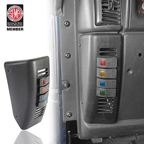 u-Box Driver Side A-Pillar 4-Switch Panel Fits for Jeep Wrangler TJ 1997-2006