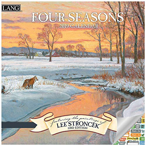 Lang Four Seasons Calendar 2019 Set - Deluxe 2019 Lee Stroncek Lang Seasons Wall Calendar Bundle with Over 100 Calendar Stickers (Four Seasons Office Decor and Supplies)