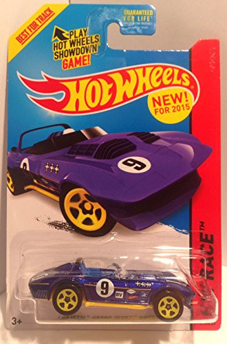 Hot Wheels 2015 Track Aces Models Corvette Grand Sport Roadster Dark Blue 179/250