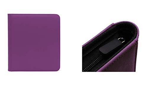 Purple Dex Protection Zip Binder 12 Pocket Card Storage Zipper Binder