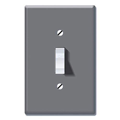 WIRESTER Single Gang Toggle Light Switch Plate/Wall Plate Cover - Solid Dark Gray