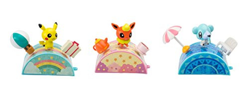 Pokémon Petite Pals Figure Bundle Pack:, Pikachu, Flareon And Chubchoo
