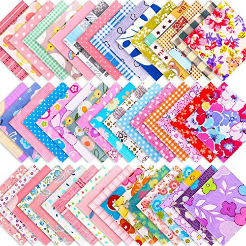 50 Pieces 7.9 x 7.9 Inch Floral Cotton Fabric Bundle Squares Patchwork Printed Quilting Fabric Handmade Craft Fabric Cloths for DIY Sewing Craft Making Supplies 50 Pieces 7.9 x 7.9 Inch Floral Cotton Fabric Bundle Squares Patchwork Printed Quilting Fabric Handmade Craft Fabric Cloths for DIY Sewing Craft Making Supplies